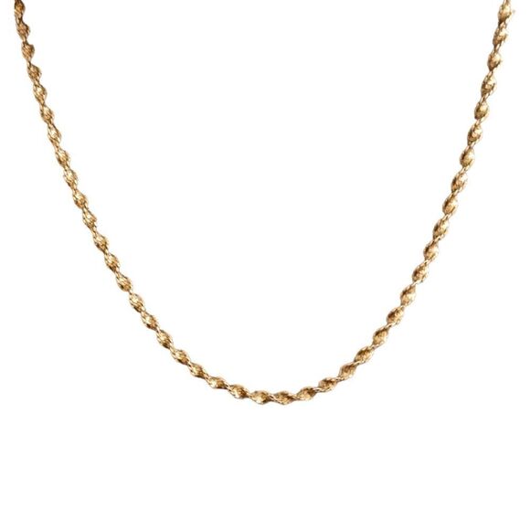 Vintage Italy 925 Sterling Silver 24" Twisted Rope Chain Necklace - Picture 1 of 16